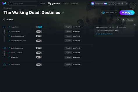 The Walking Dead: Destinies Cheats & Trainers for PC .